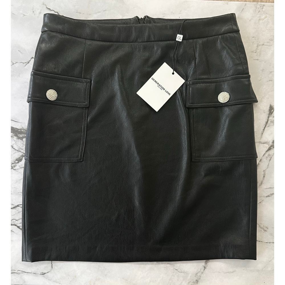 NEW NWT Generation Love Revolve Ari Vegan Leather Skirt size XS - Picture 6 of 9